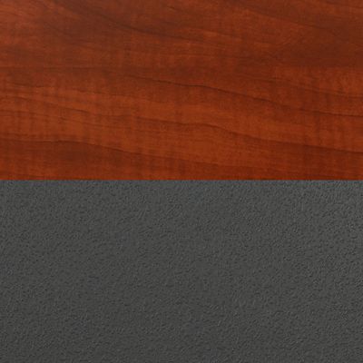 Image showing  Kahlo Round Breakroom Table with 4 Zeng Stack Chairs, 48 in., Chrome/Black