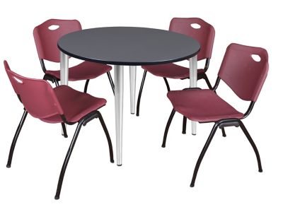 Product color Grey/Chrome/Burgundy