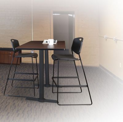 Image showing  Cain Cafe T-Base Legs, Black, 2-Pack