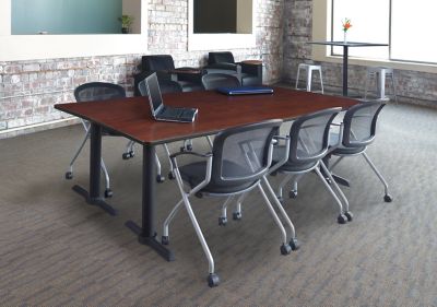 Image showing  Cain Steel T-Base Training Seminar Table, 84 in. x 24 in.