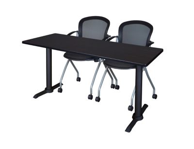 Regency Cain 60 x 24 in. T-Base Training Seminar Table & 2 Cadence Chairs