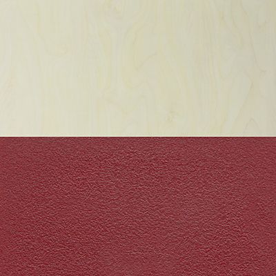 Image showing  Cain T-Base Training Seminar Table with 2 M Stack Chairs, 60 in. x 24 in., Burgundy