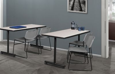 Image showing  Kobe 48 x 24 in. Steel T-Base Training Seminar Table PL