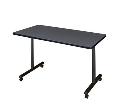 Regency Kobe 42 x 24 in. Mobile T-Base Training Seminar Table GY
