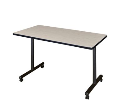 Regency Kobe 42 x 24 in. Mobile T-Base Training Seminar Table PL
