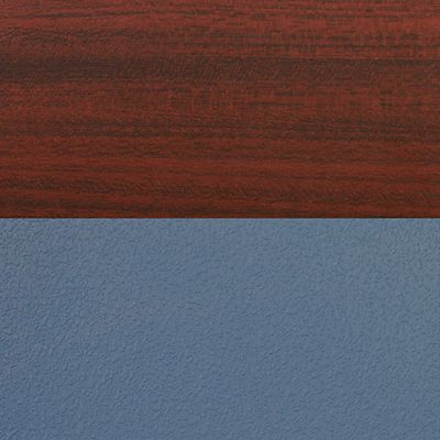 Image showing 3 th Regency Kobe 48 x 24 in. T-Base Training Seminar Table & 2 Blue Zeng Stack Chairs