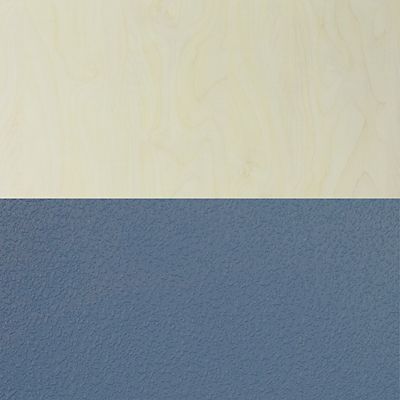 Image showing  Kobe 48 x 30 in. T-Base Training Seminar Table & 2 Blue Zeng Stack Chairs