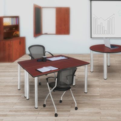 Image showing  Kee Training Seminar Table, 42 in. x 24 in., Chrome