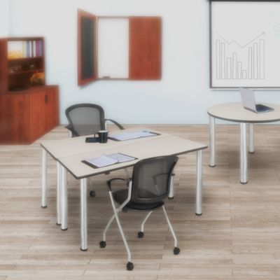 Image showing  Kee Training Seminar Table, 42 in. x 24 in., Chrome