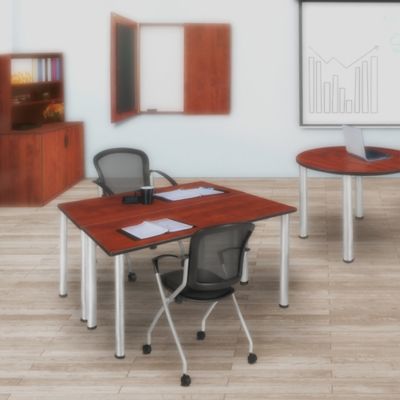 Image showing  Kee Training Seminar Table, 48 in. x 24 in., Chrome