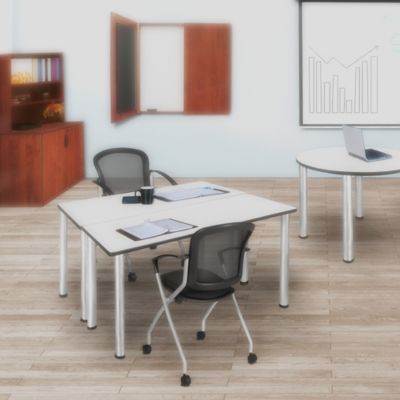 Image showing  Kee Training Seminar Table, 48 in. x 24 in., Chrome