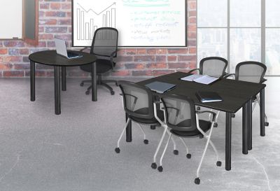 Image showing  Kee Training Seminar Table, 72 in. x 24 in., Black