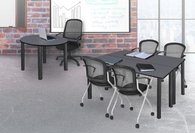 Image showing  Kee Training Seminar Table, 72 in. x 24 in., Black