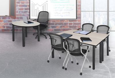 Image showing  Kee Training Seminar Table, 72 in. x 24 in., Black