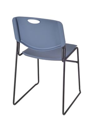 Image showing  Kee Training Table with 2 Zeng Chairs, 60 in. x 24 in., Chrome/Blue