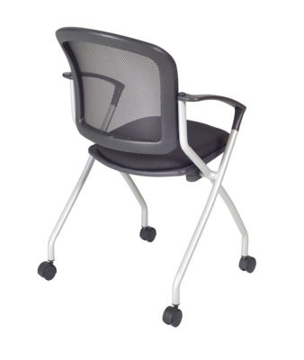 Image showing  Kee Training Table with 2 Cadence Nesting Chairs, 66 in. x 24 in., Black