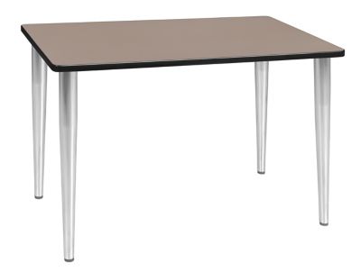 Regency Kahlo Tapered Leg Training Seminar Table, 48 in. x 24 in., Chrome