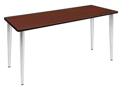 Regency Kahlo Tapered Leg Training Seminar Table, 66 in. x 24 in., Chrome