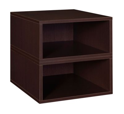 Niche Cubo Half Size Stackable Bookshelf Storage Organization Cube, 2 Pack