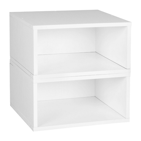 Niche Cubo Half Size Stackable Bookshelf Storage Organization Cube, 2 Pack