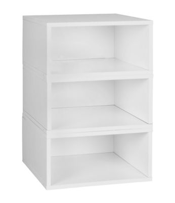 Niche Cubo Half Size Stackable Bookshelf Storage Organization Cube, 3 Pack