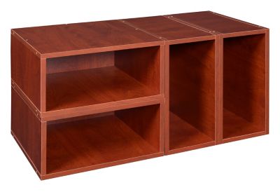 Image showing  Cubo Half-Size Stackable Bookshelf Storage Organization Cubes, 4-Pack