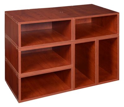 Image showing  Cubo Half-Size Stackable Bookshelf Storage Organization Cubes, 6-Pack