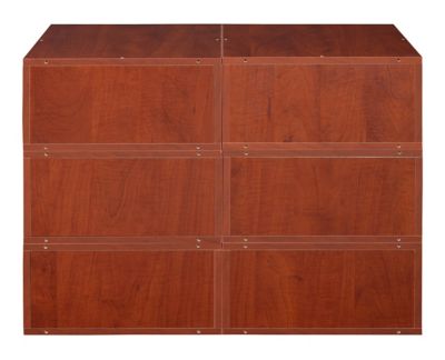 Image showing  Cubo Half-Size Stackable Bookshelf Storage Organization Cubes, 6-Pack