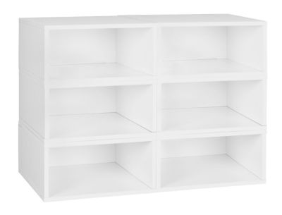 Niche Cubo Half Size Stackable Bookshelf Storage Organization Cube, 6 Pack