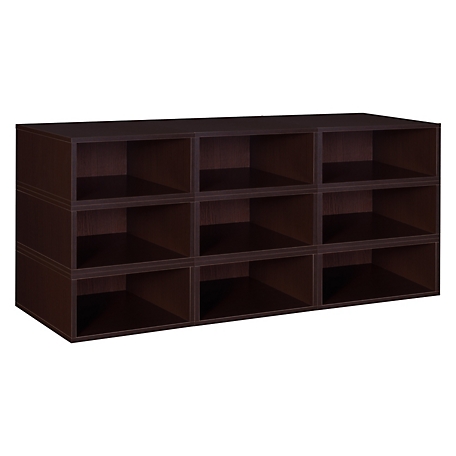 Niche Cubo Half Size Stackable Bookshelf Storage Organization Cube, 9 Pack