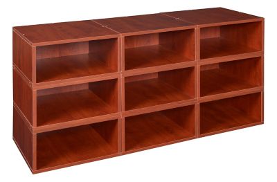 Niche Cubo Half-Size Stackable Bookshelf Storage Organization Cubes, 9-Pack
