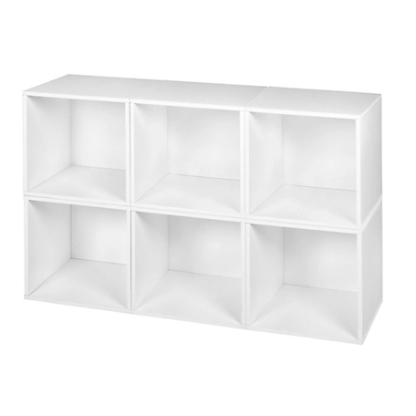 Niche Cubo Stackable Bookshelf Storage Organization Cube, 6 Pack
