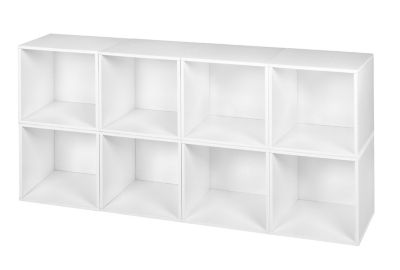 Niche Cubo Stackable Bookshelf Storage Organization Cube, 8 Pack