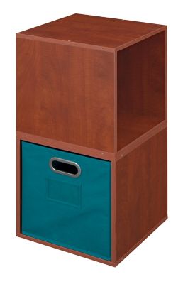 Niche Cubo Storage Org Open Bookshelf Set, 2 Cubes 1 Canvas Bin