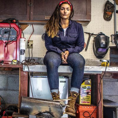 Image showing 6 th Thorogood Men's Moc Toe Wedge Boots, 8 in.