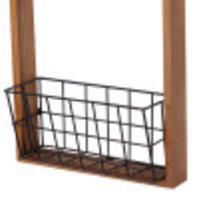 Image showing  Brown Wood Farmhouse Wall Clock, 12 in. x 4 in. x 24 in.