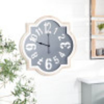 Harper & Willow Metal Farmhouse Wall Clock, 32 in. x 2 in. x 32 in., Black