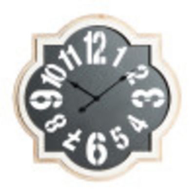 Image showing  Metal Farmhouse Wall Clock, 32 in. x 2 in. x 32 in., Black