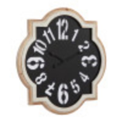 Image showing  Metal Farmhouse Wall Clock, 32 in. x 2 in. x 32 in., Black