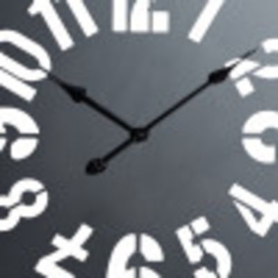 Image showing  Metal Farmhouse Wall Clock, 32 in. x 2 in. x 32 in., Black