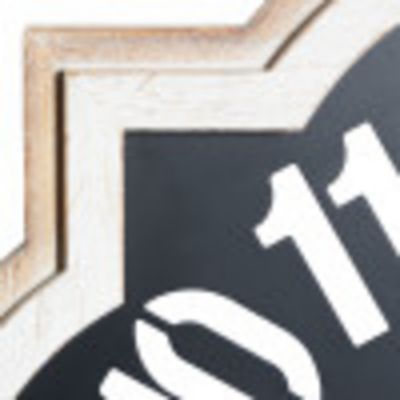 Image showing  Metal Farmhouse Wall Clock, 32 in. x 2 in. x 32 in., Black