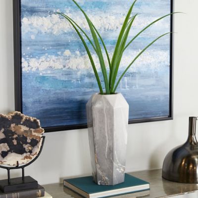 Harper & Willow 14 in. Marble Contemporary Vase
