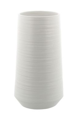 Image showing  Porcelain Contemporary Vase, 6 in. x 6 in. x 12 in., Silver