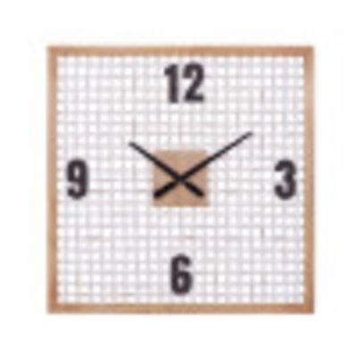 Image showing  White Wood Farmhouse Wall Clock, 24 in. x 2 in. x 24 in. Square