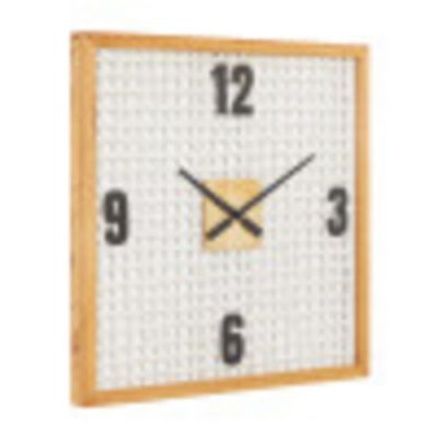 Image showing  White Wood Farmhouse Wall Clock, 24 in. x 2 in. x 24 in. Square