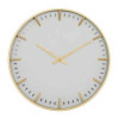 Image showing  Glass Contemporary Wall Clock, 20 in., Gold