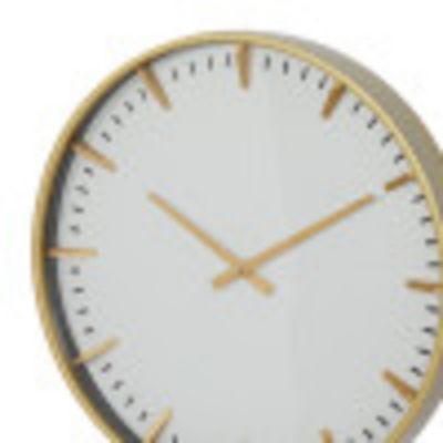 Image showing  Glass Contemporary Wall Clock, 20 in., Gold