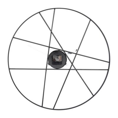 Image showing  Black Metal Contemporary Abstract Wall Clock, 24 in. x 2 in. x 24 in.