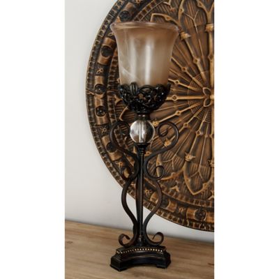 Harper & Willow Brown Metal Uplight, Set of 2