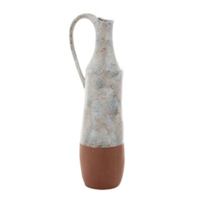 Image showing  Ceramic Farmhouse Vase with Handle, 22.9 in., White